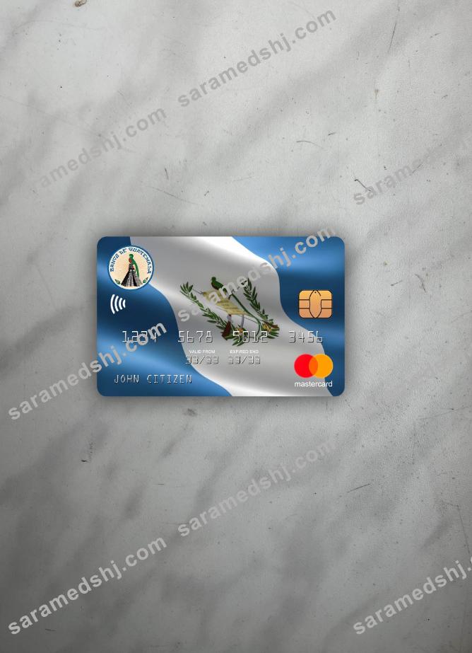 Guatemala Banco de Guatemala mastercard photolook front